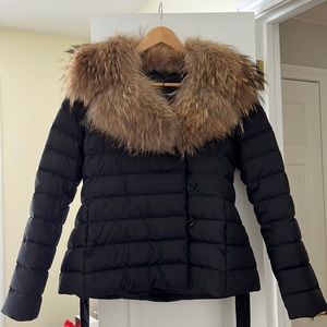 S. Milton Down Jacket with Fur Collar Size 4